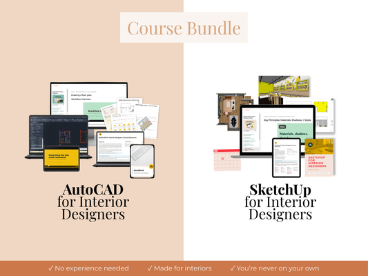 The Complete Software Course Bundle for Interior Designers: SketchUp + AutoCAD