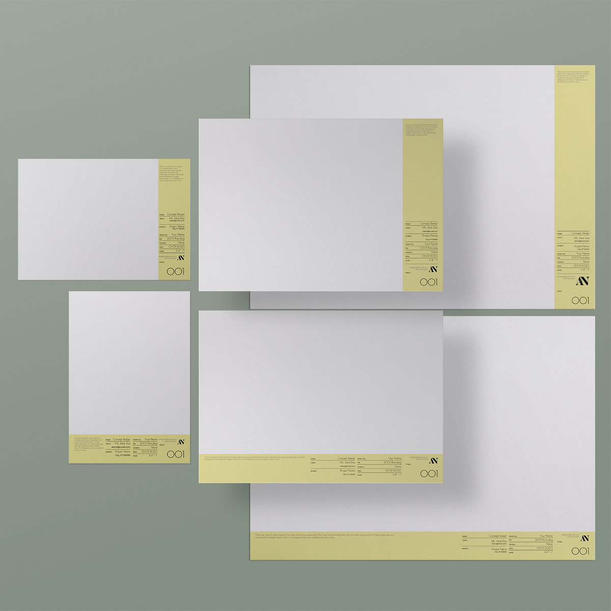 Unit Title Graphics Graphic Title Block Templates - A2 / A3 / A4 + 8.5x11 / 11x17 / 18x24 ...