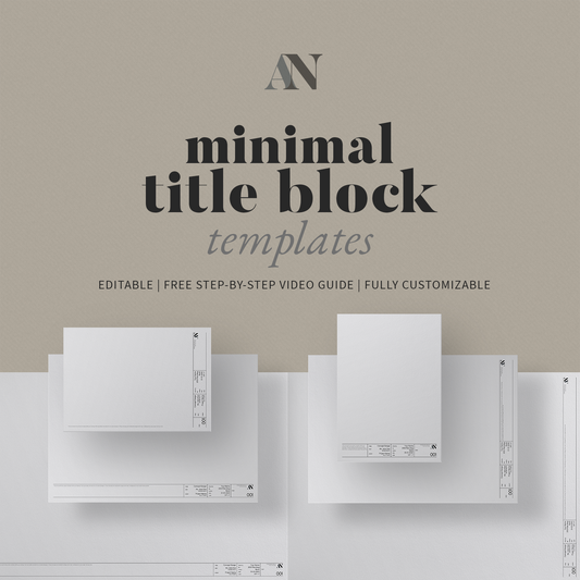 Minimal Title Block Templates - A2 / A3 / A4 + 8.5x11 / 11x17 / 18x24 / 24x36 Sizes