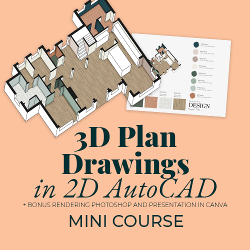 3D Plan Drawings in 2D AutoCAD Mini Course