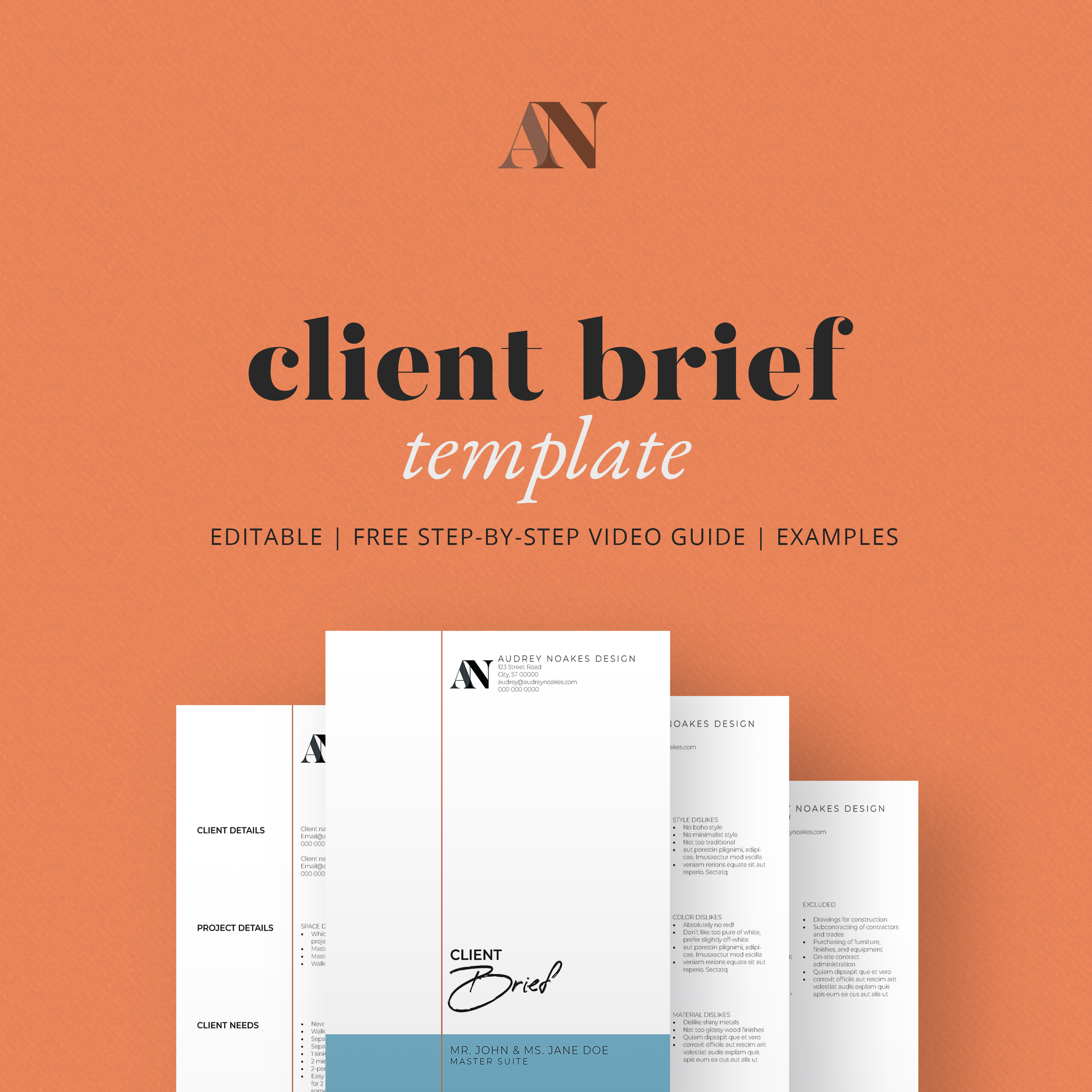 Client Brifing Example Client Brief Template – Audrey Noakes Shop